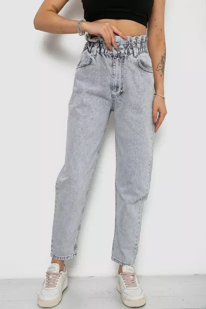 Джинсы женские Mom-fit, цвет серый, 244R1601S20