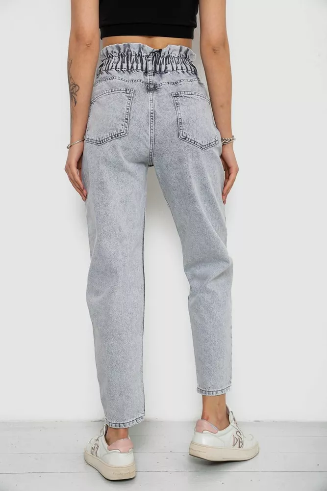 Купити Джинси жіночі Mom-fit, колір сірий, 244R1601S20 - Фото №4