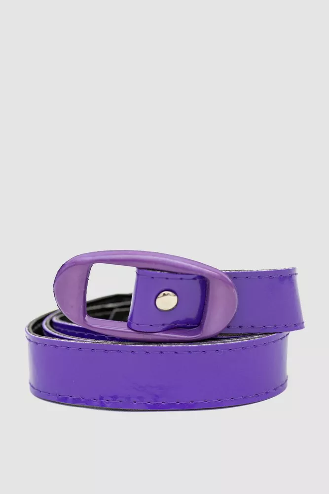 Купити Ремінь жіночий лаковий 196R55TOW1, колір Фіолетовий - Фото №1