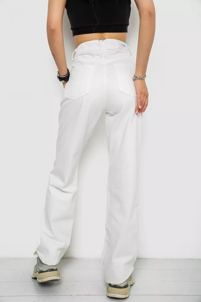 Купити Джинси жіночі Loose Fit, колір білий, 182R1088 - Фото №4