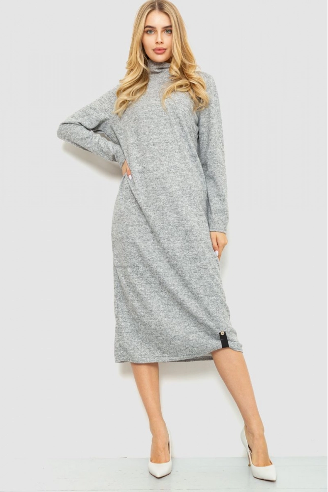 Купити Сукня вільного крою, колір світло-сірий, 186R39 - Фото №1