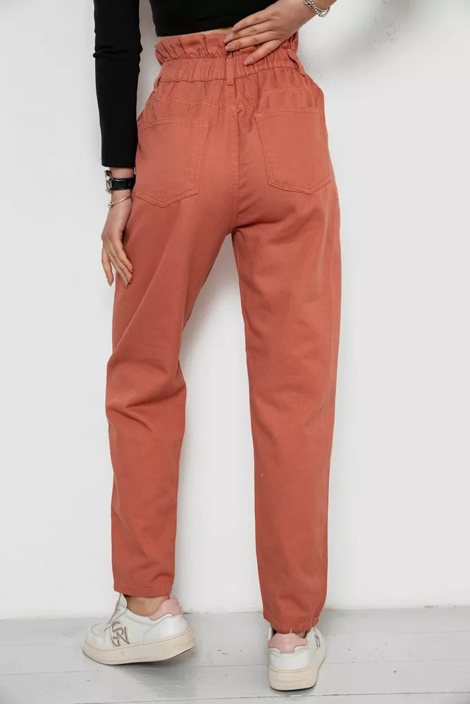 Купити Джинси жіночі, колір теракотовий, 250R1573 - Фото №4