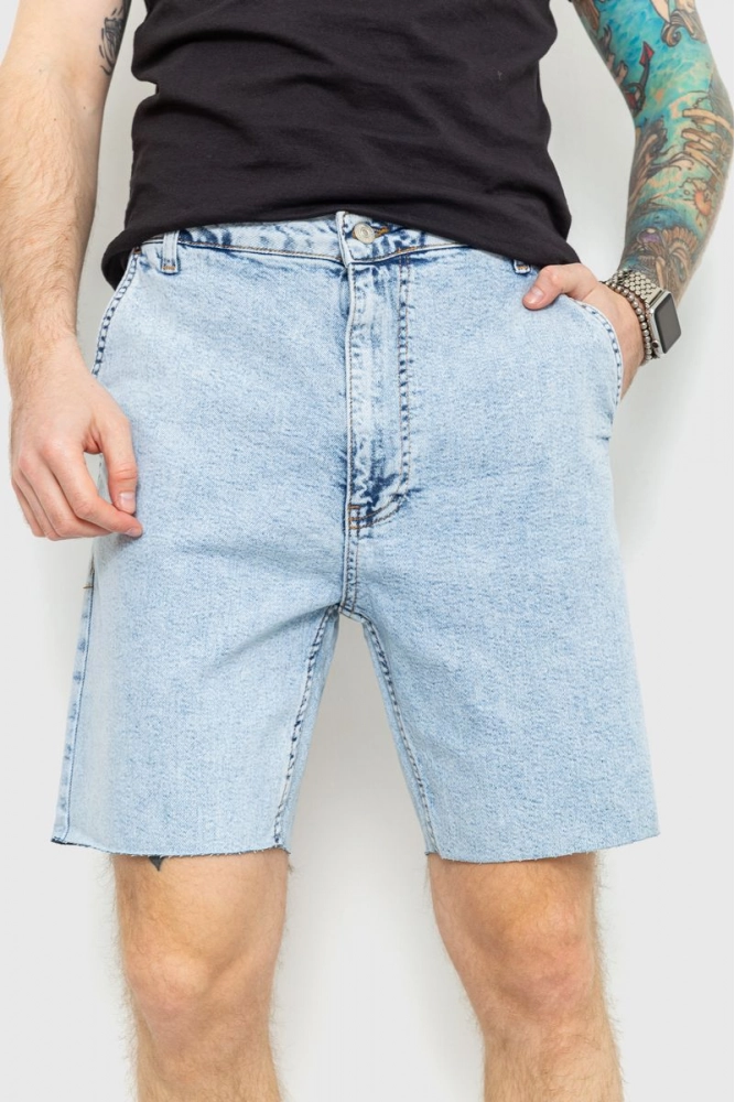 Купити Шорти чоловічі джинсові, колір блакитний, 157R11-21 оптом - Фото №1