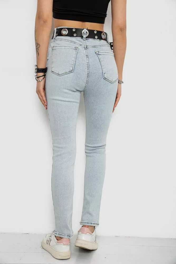 Купити Джинси жіночі Skinny Американки, колір блакитний, 182R00659 - Фото №4
