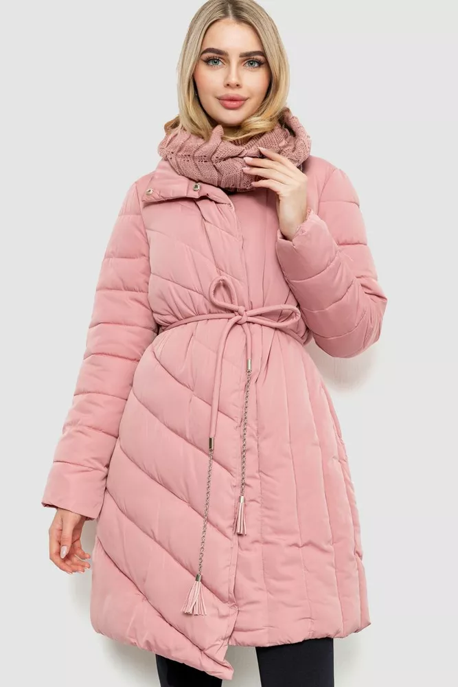 Купити Куртка жіноча + хомут, колір рожевий, 131R9082 оптом - Фото №1