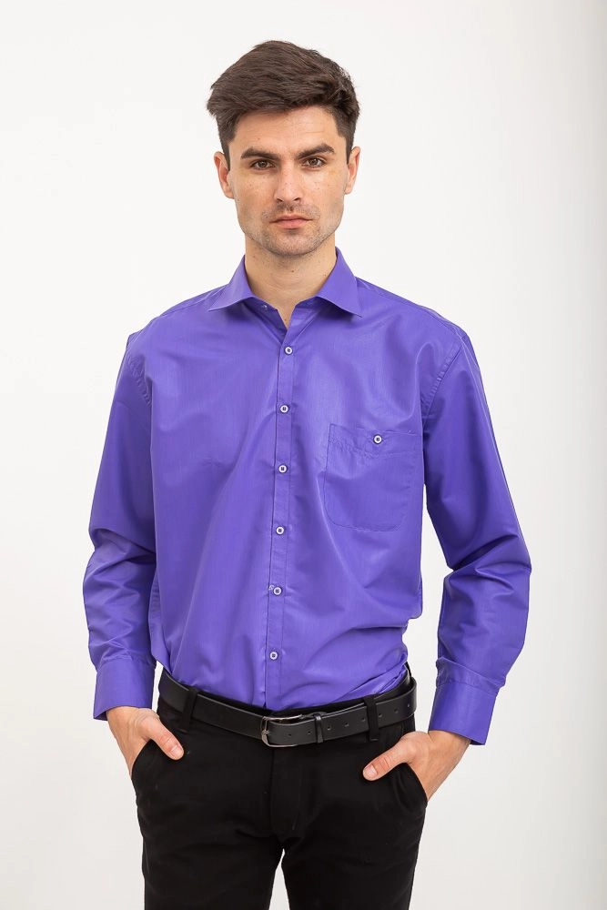 Купить Рубашка мужская, цвет сиреневый, 103RMB043 - Фото №1