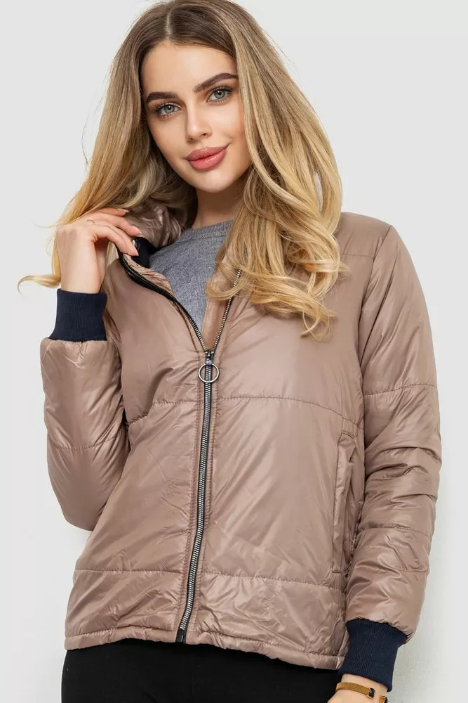Купити Куртка жіноча демісезонна, колір мокко, 244R1505 оптом - Фото №1
