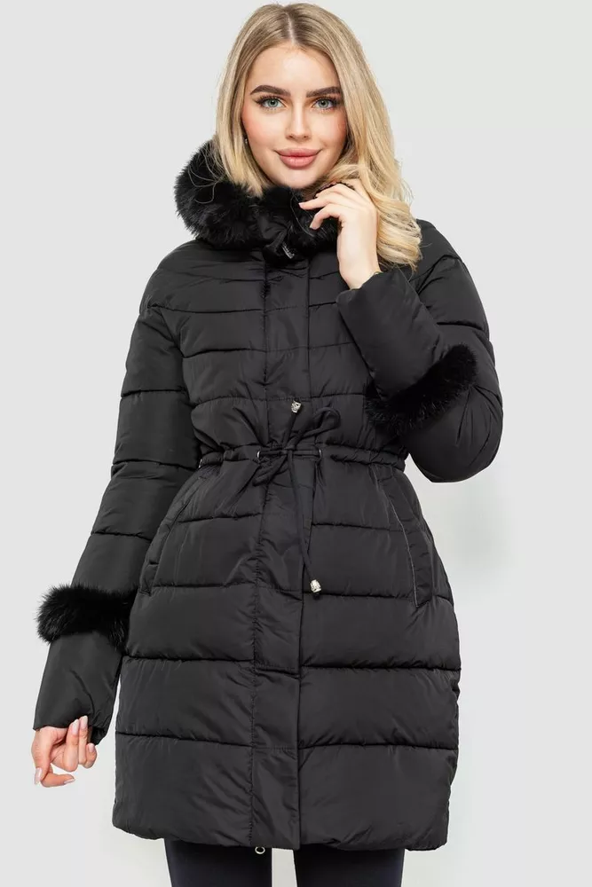 Купити Куртка жіноча зимова, колір чорний, 131R2003 - Фото №1