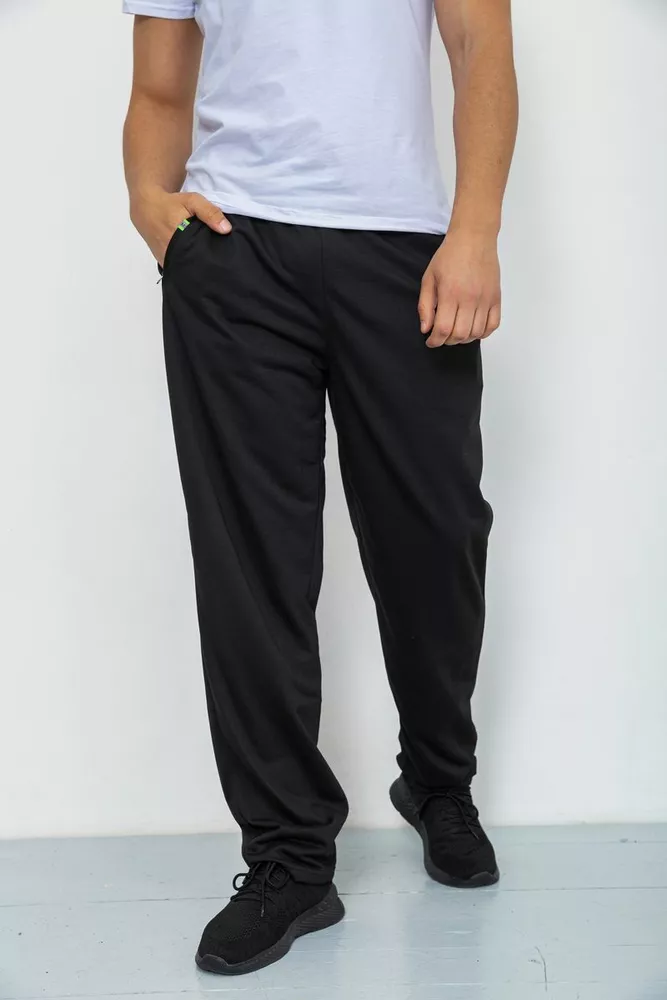 Купить Спорт штани мужские, цвет черный, 244R41297 оптом - Фото №1