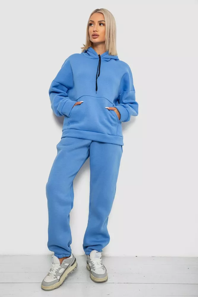 Купити Спортивний костюм жіночий на флісі, колір джинс, 238R5726 - Фото №1