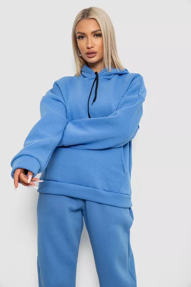 Купити Спортивний костюм жіночий на флісі, колір джинс, 238R5726 - Фото №2