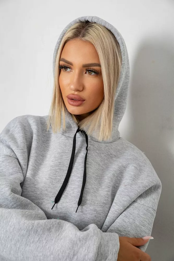 Купити Спортивний костюм жіночий на флісі, колір сірий, 238R5726 - Фото №6