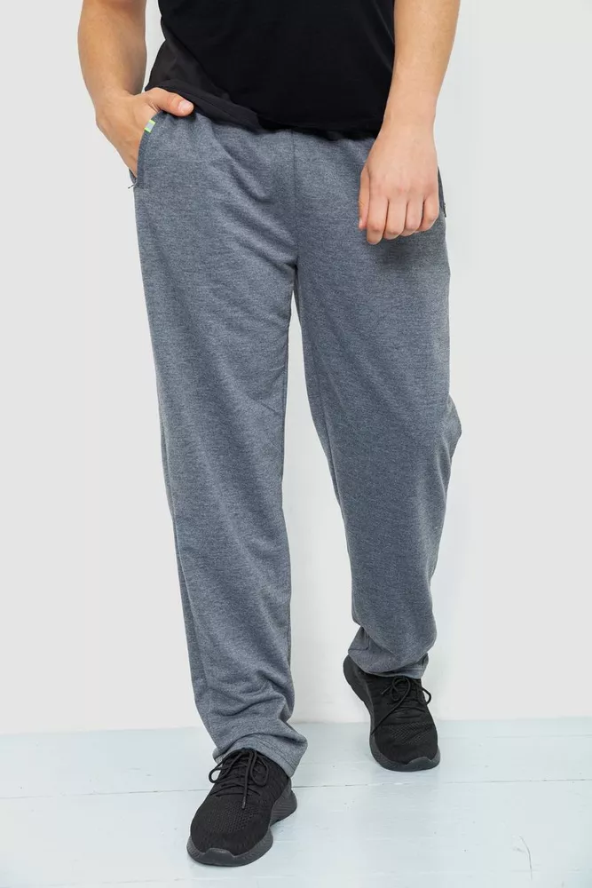 Купить Спорт штани мужские, цвет серый, 244R41297 оптом - Фото №1