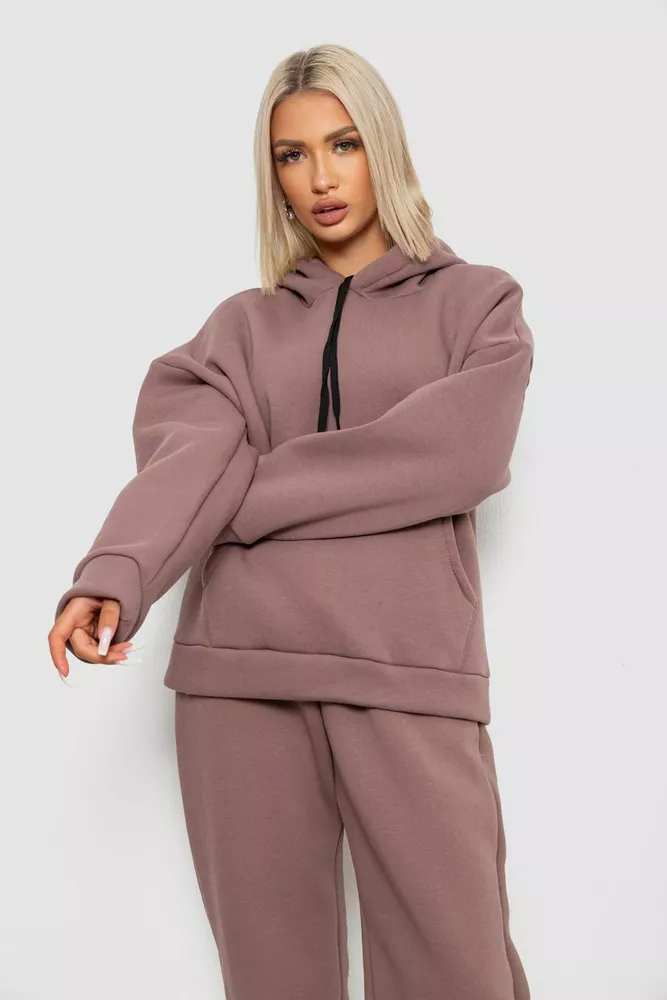 Купити Спортивний костюм жіночий на флісі, колір мокко, 238R5726 - Фото №2
