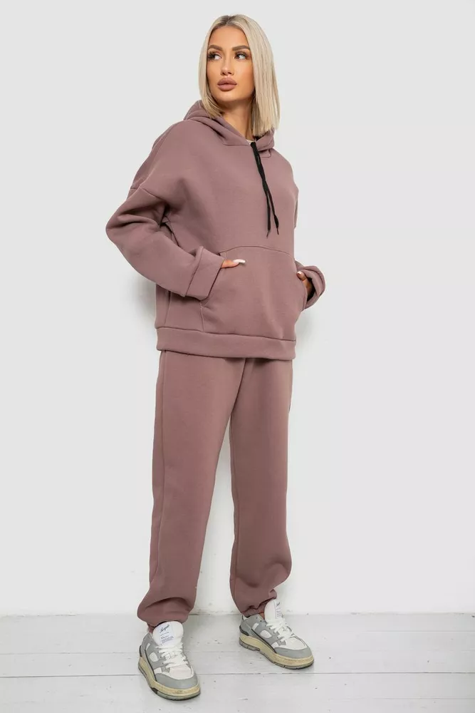 Купити Спортивний костюм жіночий на флісі, колір мокко, 238R5726 - Фото №3