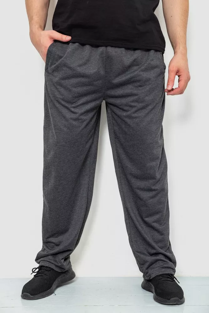 Купить Спорт штаны мужские, цвет темно-серый, 244R10018 оптом - Фото №1