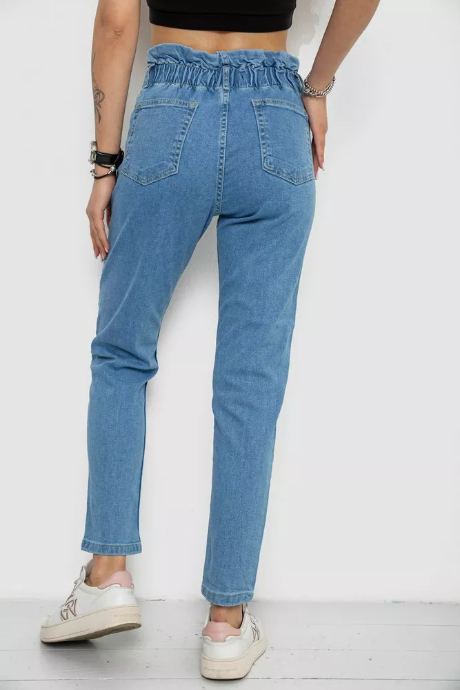 Купити Джинси жіночі Mom's, колір блакитний, 182R1478 - Фото №4