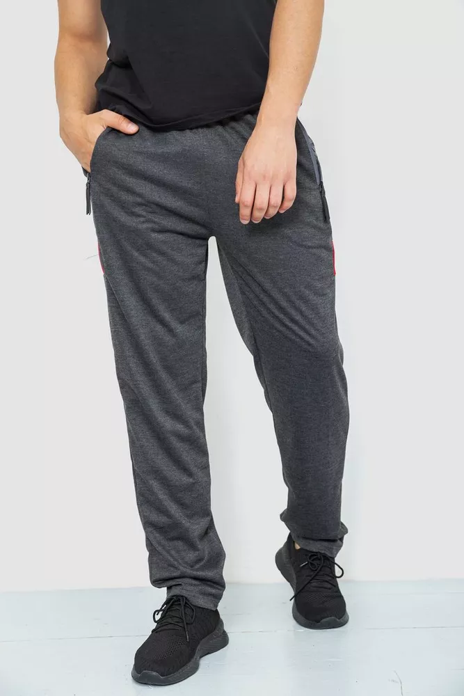 Купить Спорт штаны мужские, цвет темно-серый, 244R41125 оптом - Фото №1