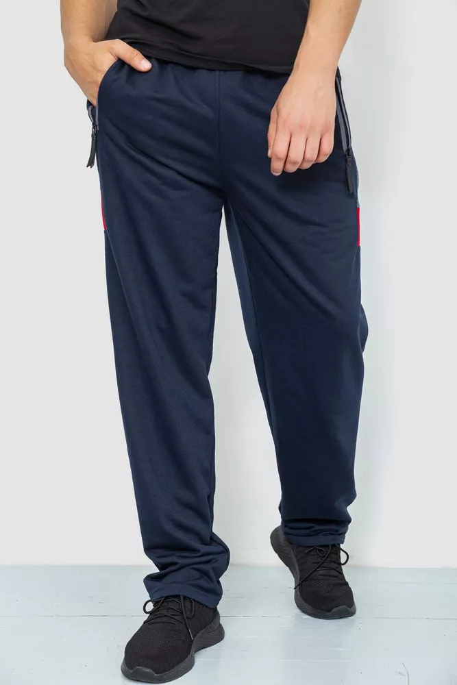 Купить Спорт штаны мужские, цвет темно-синий, 244R41125 оптом - Фото №1