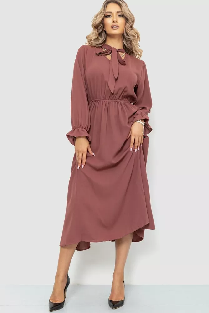 Купити Ошатне плаття, колір сливовий, 204R601 - Фото №1