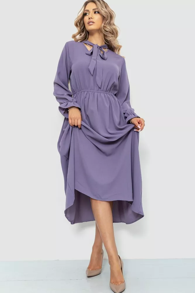 Купить Платье нарядное, цвет темно-сиреневый, 204R601 - Фото №1