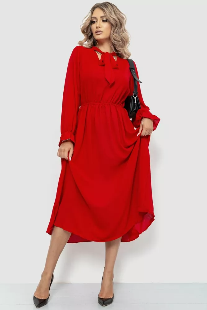 Купить Платье нарядное, цвет красный, 204R601 - Фото №1