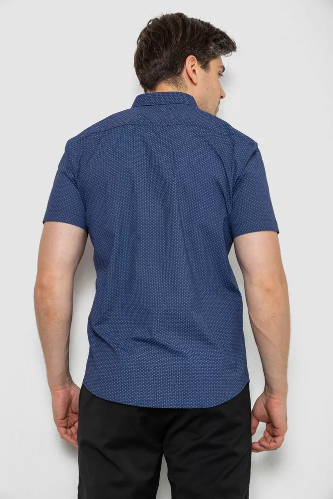 Купити Сорочка чоловіча однотонна, колір синій, 214R6917-13 - Фото №4
