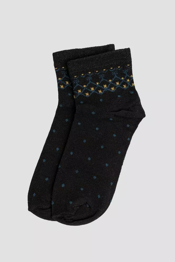 Купити Шкарпетки жіночі, колір чорно-синій, 167R777 - Фото №1