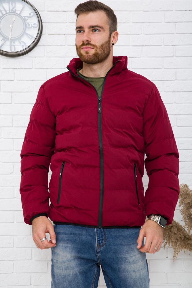 Купить Куртка мужская  - уценка, цвет бордовый, 129R8088-1-U - Фото №1