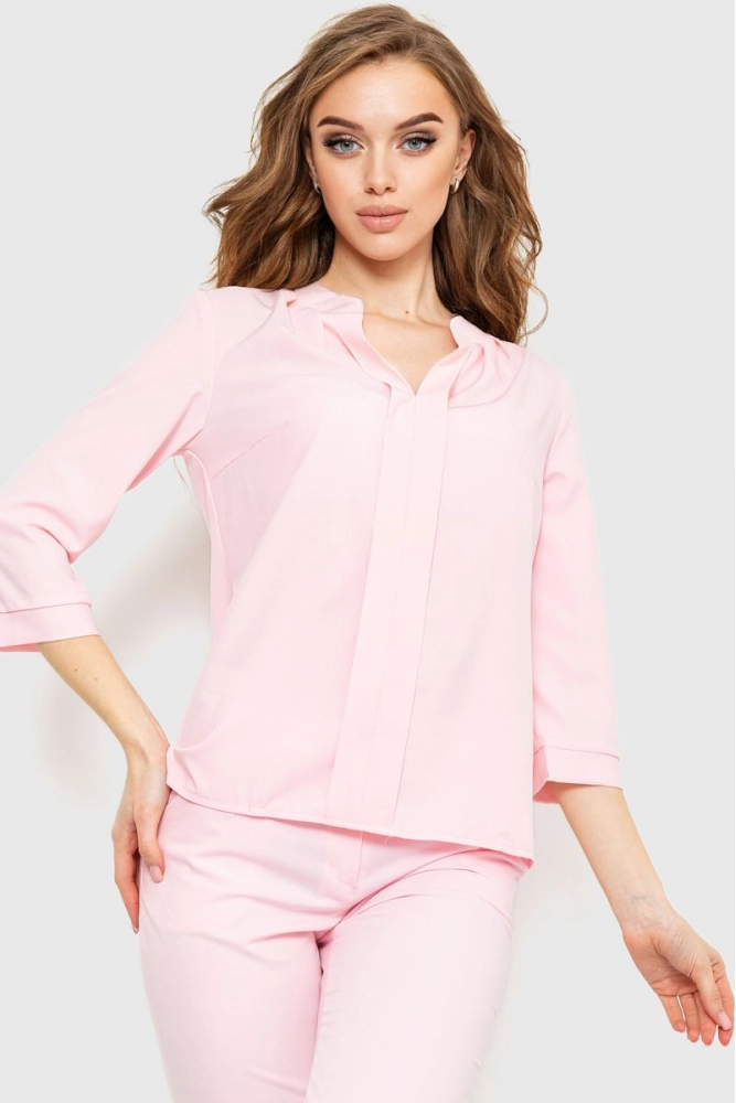 Купити Блуза класична, колір рожевий, 230R152 - Фото №1