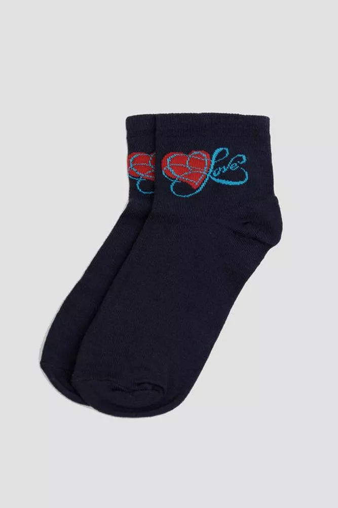 Купити Шкарпетки жіночі, колір синій, 167R777 - Фото №1