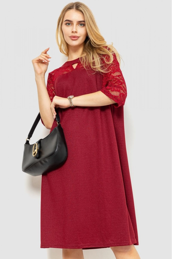 Купити Сукня ошатна, колір бордовий, 186R48 - Фото №1