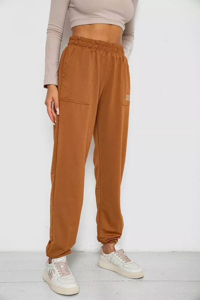Купити Спортивні штани жіночі, колір коричневий, 238R5052-5 - Фото №3
