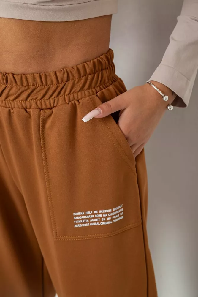 Купити Спортивні штани жіночі, колір коричневий, 238R5052-5 - Фото №5