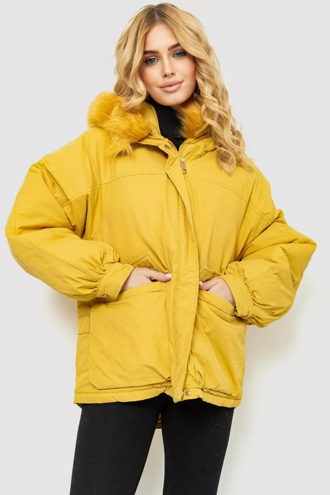 Купити Куртка жіноча  -уцінка, колір гірчичний, 235R202-U оптом - Фото №1
