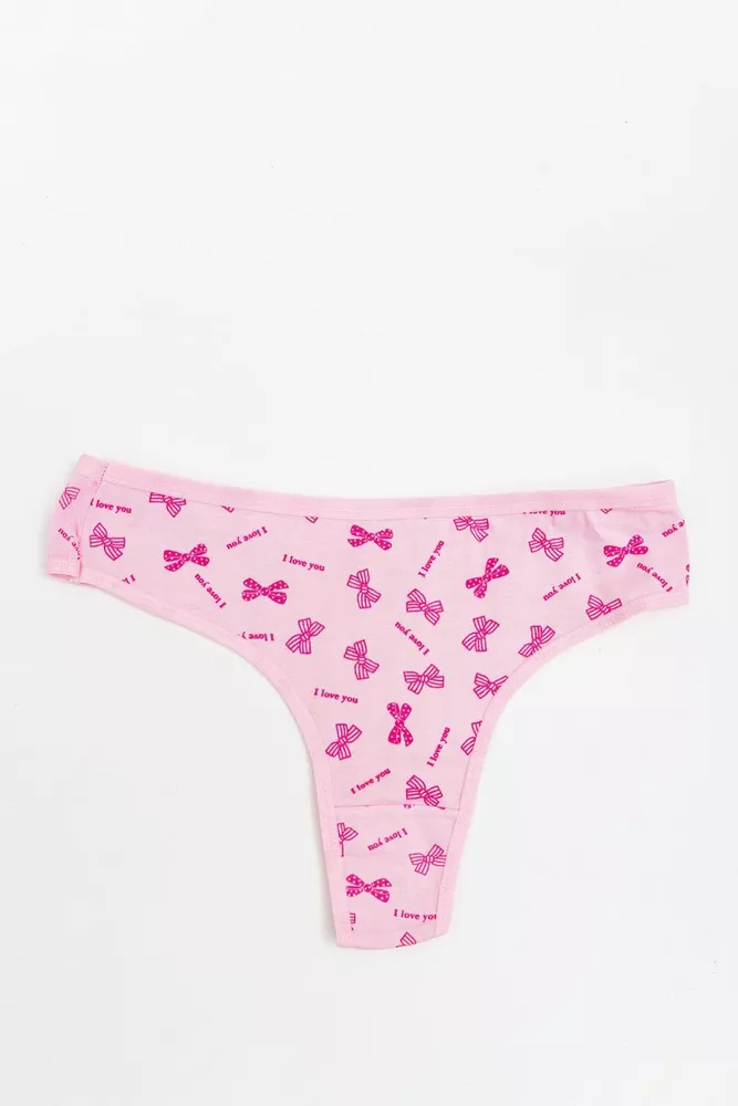 Купити Труси жіночі стрінги, колір світло-рожевий, 131R4045 оптом - Фото №1