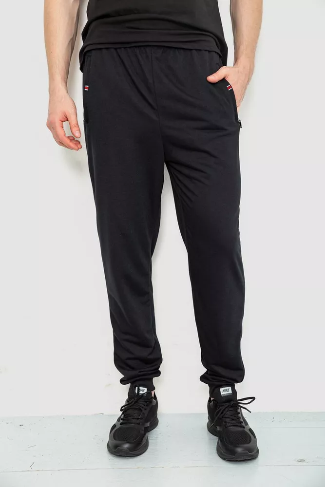 Купить Спорт штаны мужские, цвет черный, 244R4770 оптом - Фото №1
