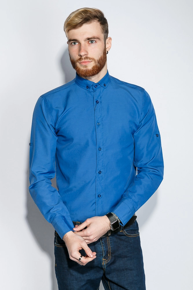 Купити Рубашка лазурно-синяя классическая деловая AG-0005424 - Фото №1
