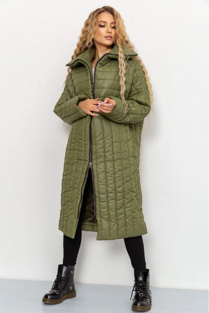 Купити Жіноче пальто, колір хакі, 183R688 - Фото №1