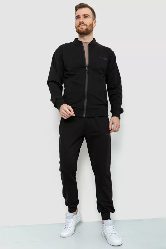 Купити Спортивний костюм чоловічий Ager, колір чорний, 223R026 - Фото №1