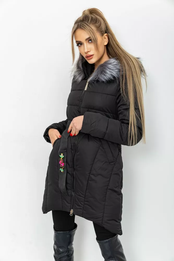 Купити Куртка жіноча зимова, колір чорний, 131R2258 оптом - Фото №1