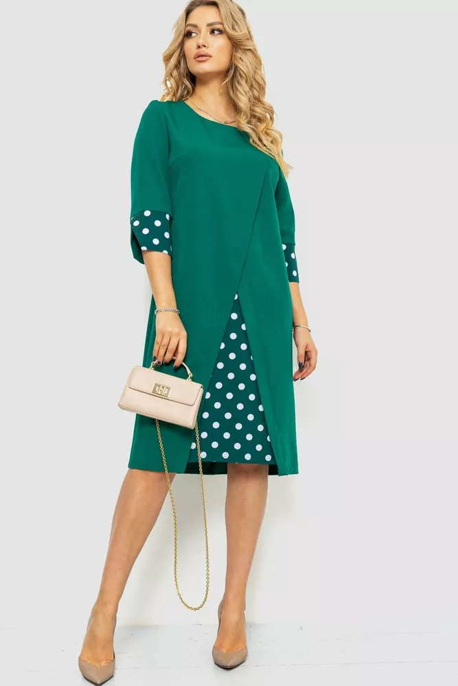 Купити Сукня, колір зелений, 230R022 - Фото №1
