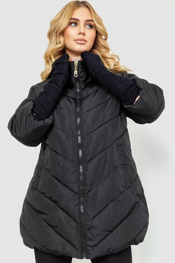 Купити Куртка жіноча, колір чорний, 235R106 оптом - Фото №1