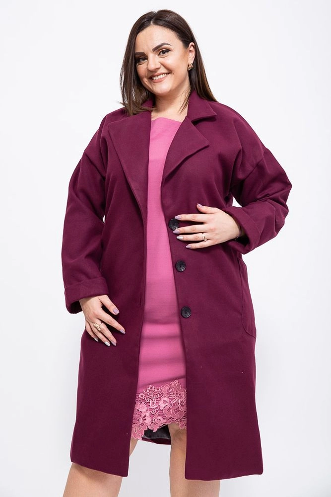 Купить Пальто женское  - уценка, цвет сливовый, 153R623-U - Фото №1