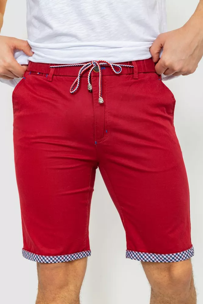 Купить Шорты мужские классические, цвет бордовый, 243R1037 оптом - Фото №1