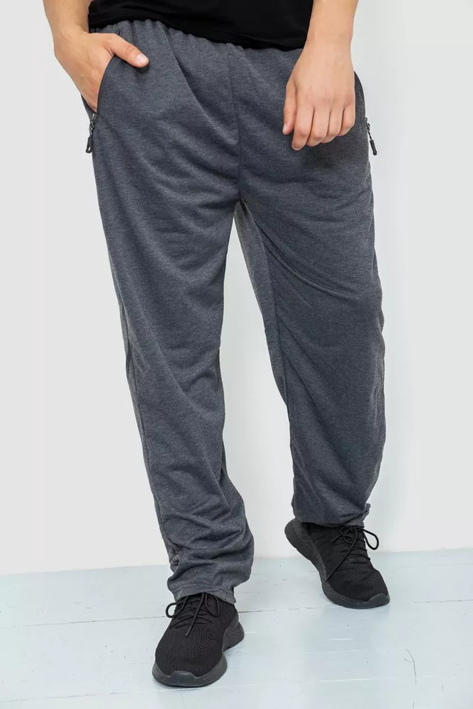 Купить Спорт штаны мужские, цвет темно-серый, 244R41392 оптом - Фото №1