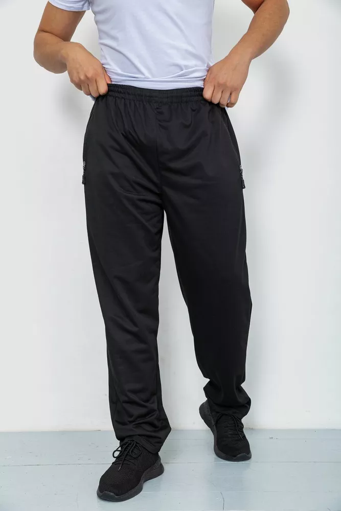 Купить Спорт штаны мужские, цвет черный, 244R41392 - Фото №1