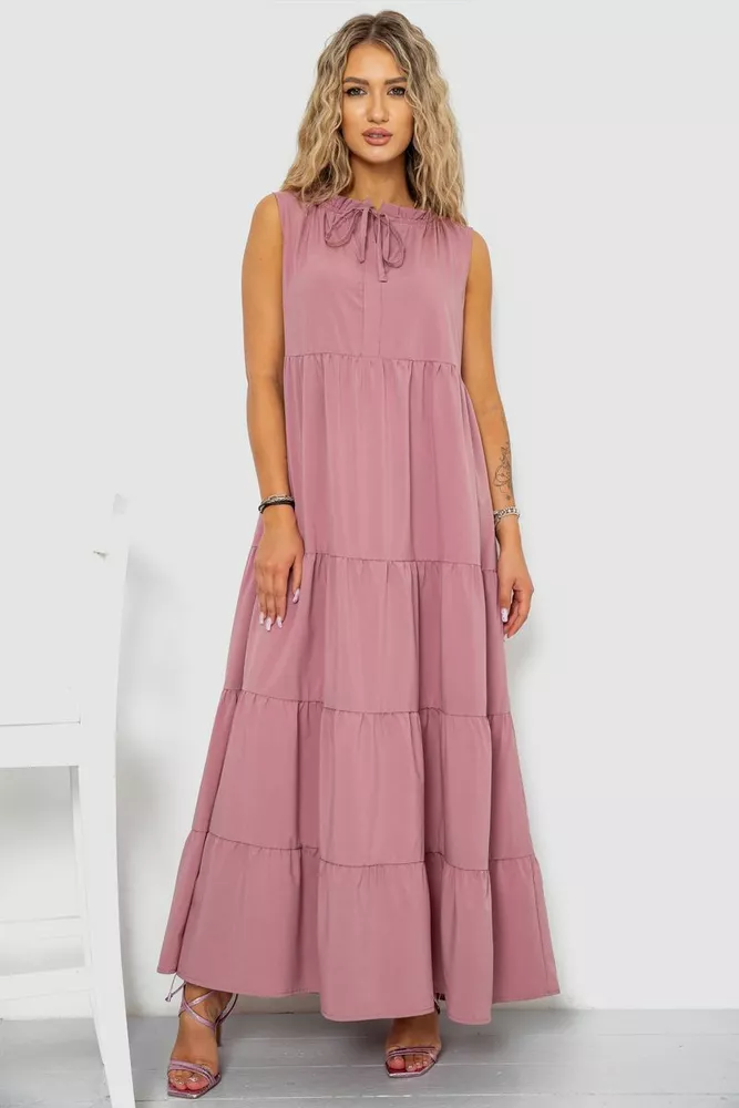 Купить Платье -сарафан софт, цвет пудровый, 102R5252 - Фото №1