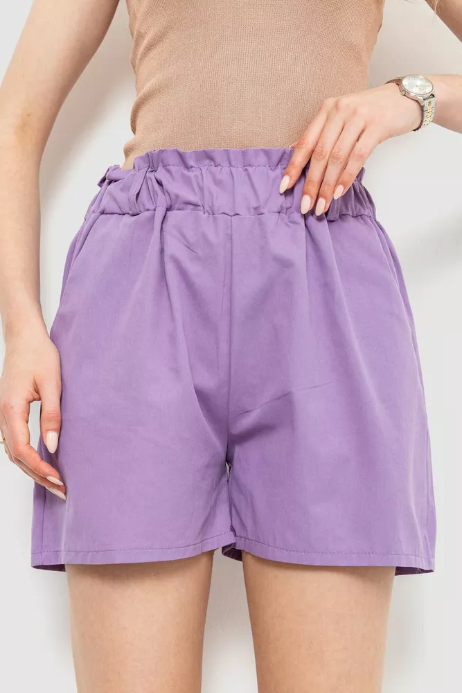 Купити Шорти жіночі класичні, колір світло-фіолетовий, 214R828 - Фото №1