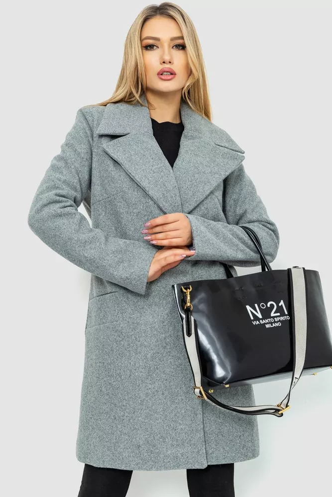 Купить Пальто женское, цвет серый, 186R356 - Фото №1